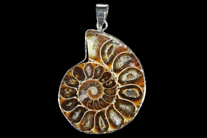 Fossil Ammonite Pendant - Million Years Old #112442